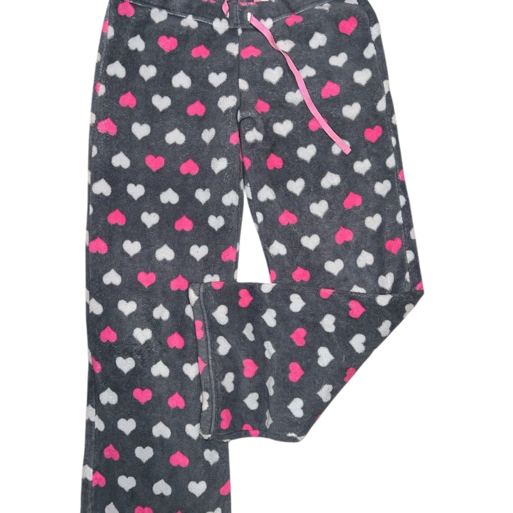 ☠️5/$20☠️ BODY CANDY | WOMENS FUZZY HEART DRAWSTRING WAIST LOUNGE PANTS